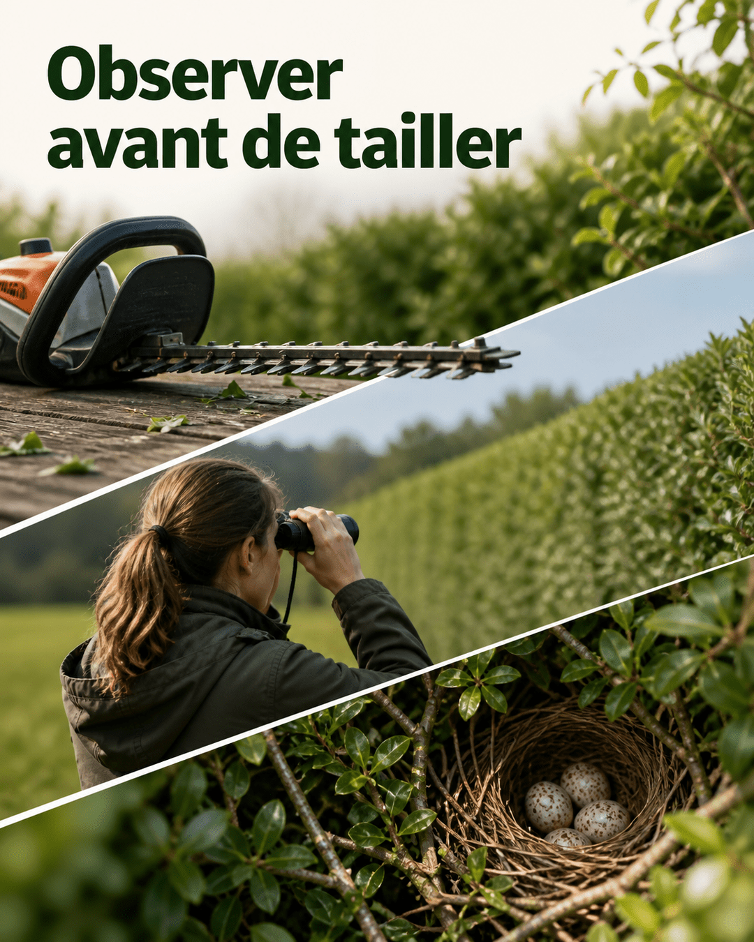 Avant de tailler une haie, écoutez ce qu’elle abrite