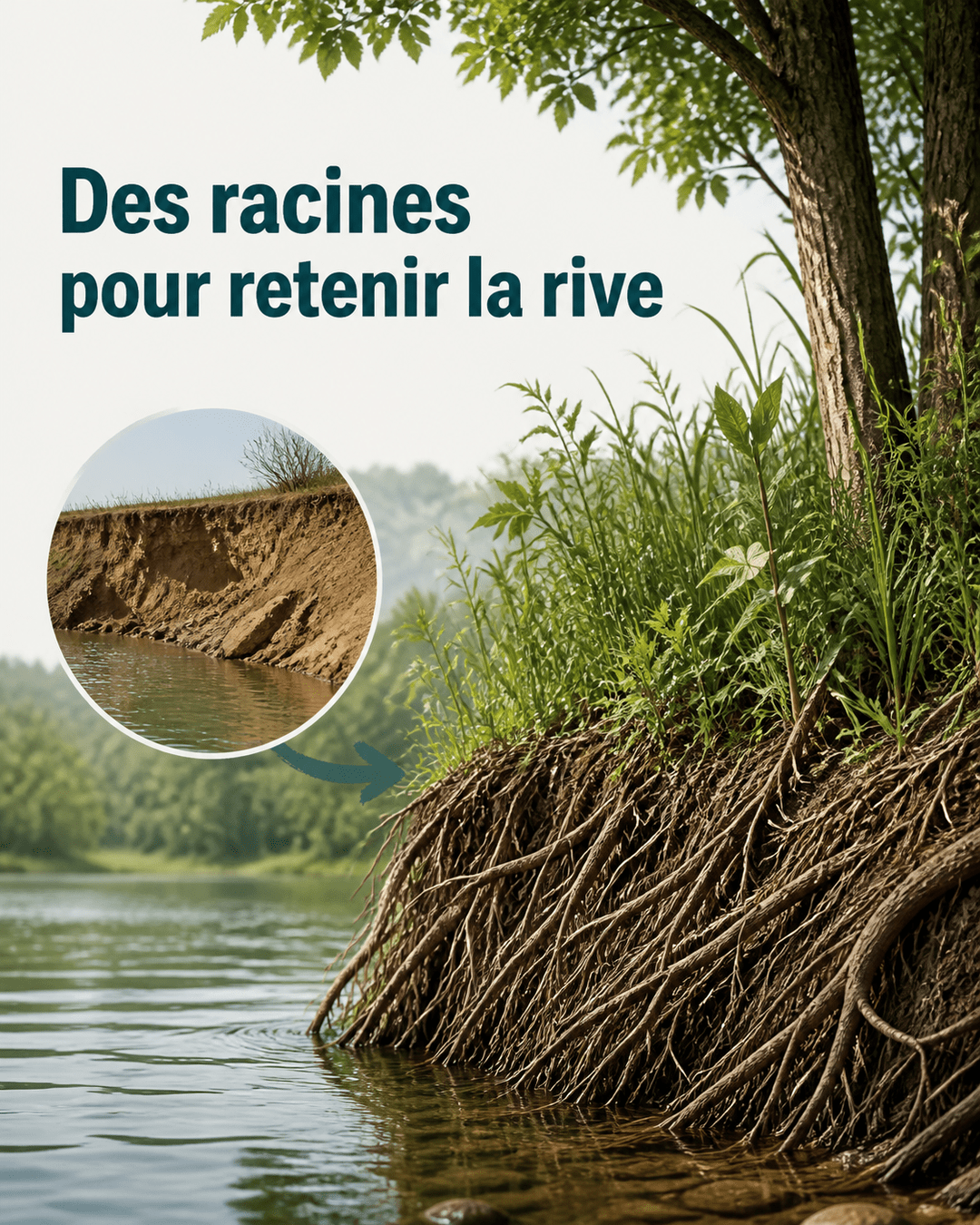 Une rive stable ressemble rarement à un mur parfaitement propre