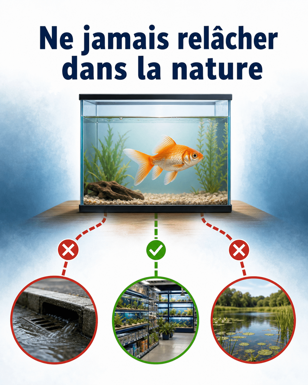 L’étang du quartier n’est jamais une seconde maison pour l’aquarium